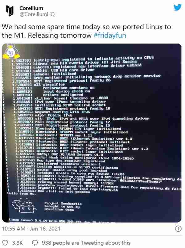 M1 Mac 電腦現已支持 Ubuntu Linux 系統