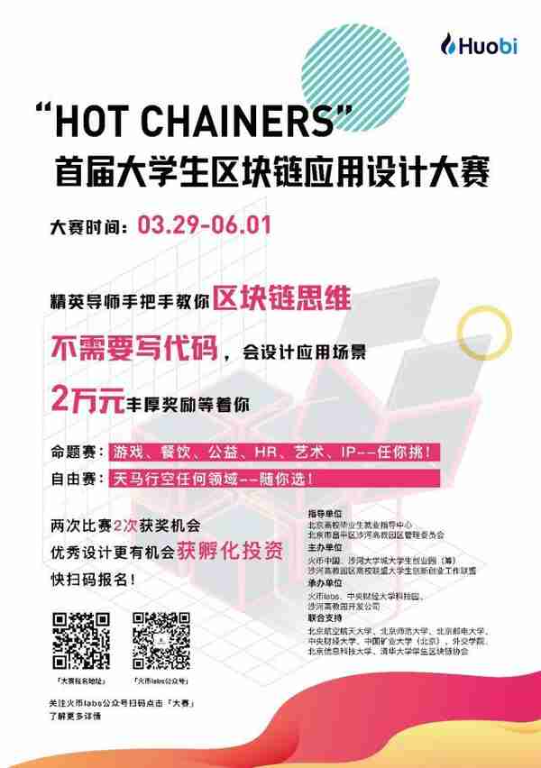 “Hot Chainers 首屆大學生區塊鏈應用設計大賽”開啓!手把手教區塊鏈!獎金豐厚